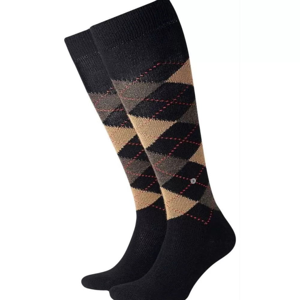 Burlington Men's Socks^Black Preston Knee High Socks