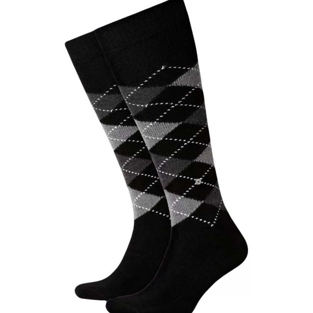 Burlington Men's Socks^Black Preston Knee High Socks