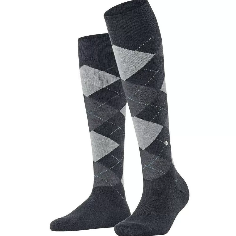 Burlington Women's Socks^Black Queen Knee High Socks