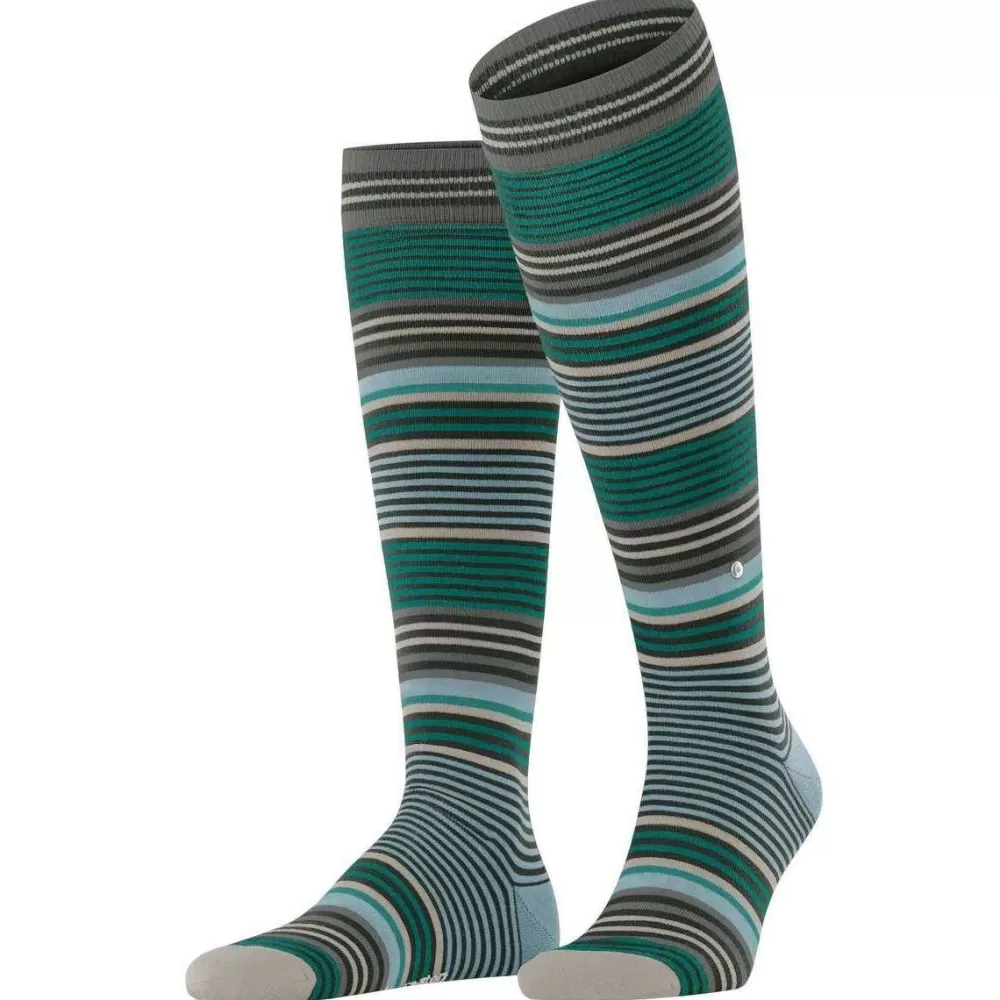 Burlington Men's Socks^Black Stripe Knee High Socks