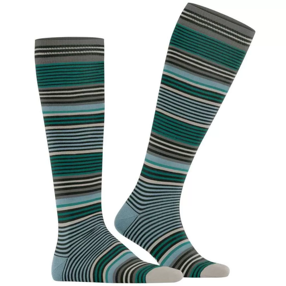 Burlington Men's Socks^Black Stripe Knee High Socks