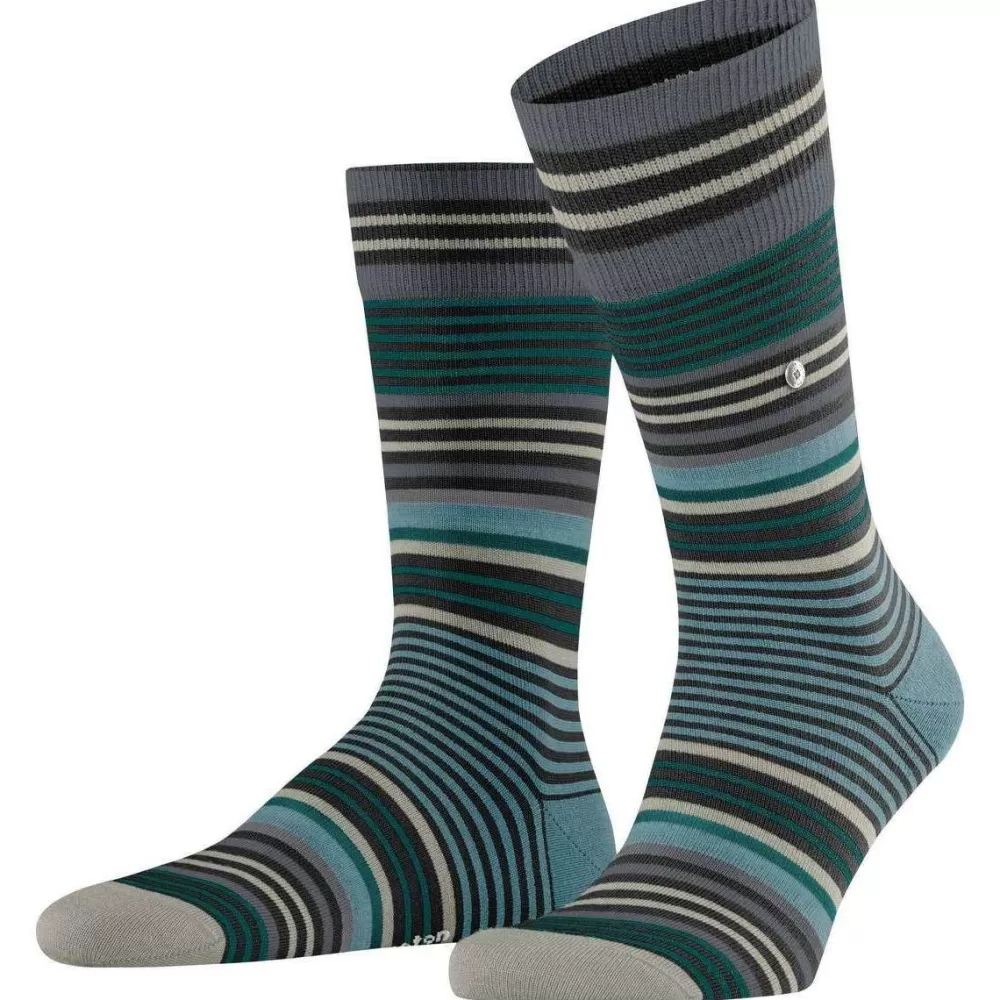 Burlington Men's Socks^Black Stripe Socks