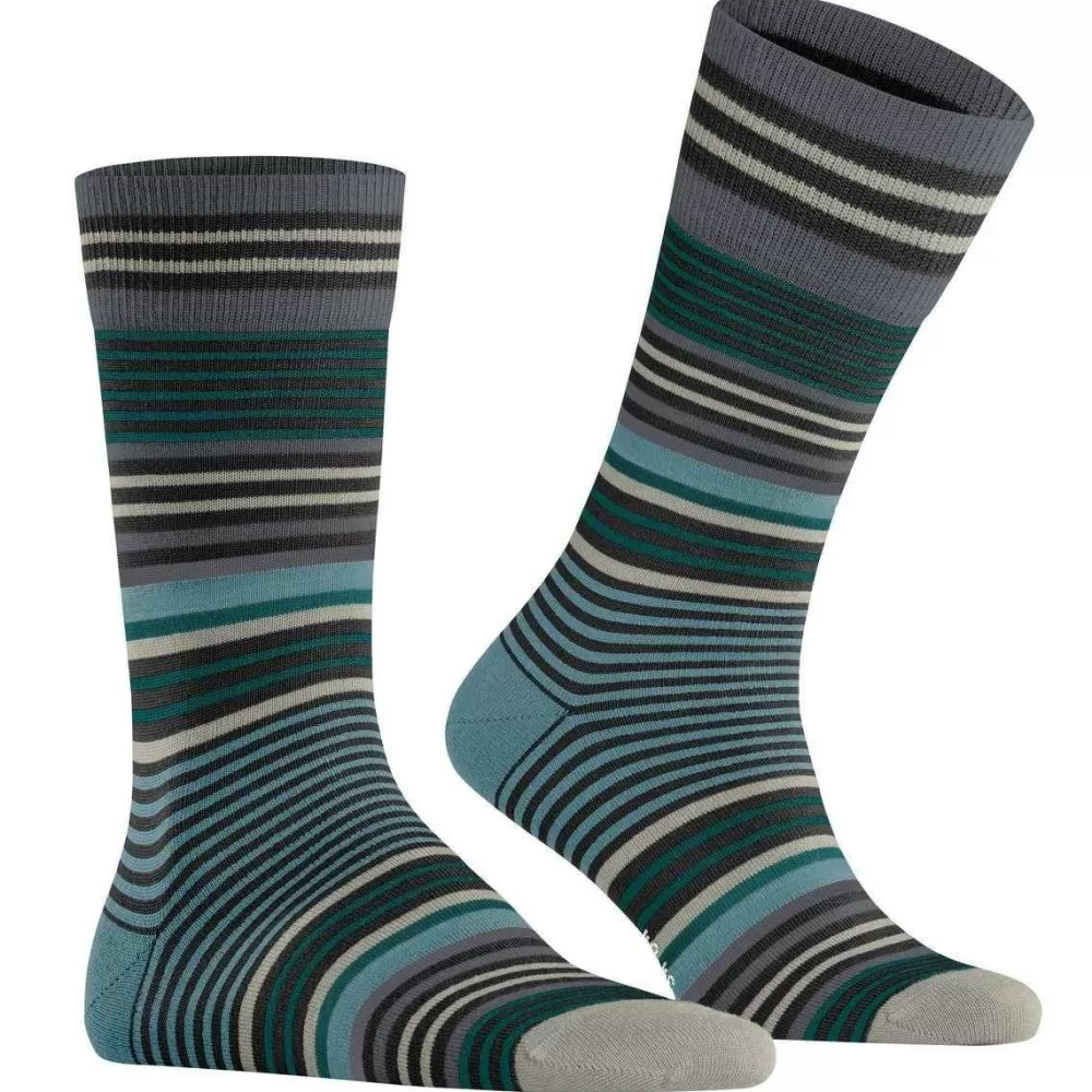 Burlington Men's Socks^Black Stripe Socks