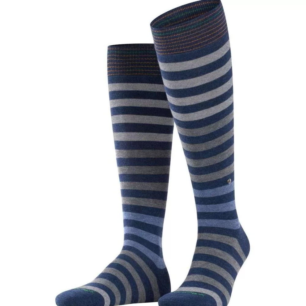 Burlington Men's Socks^Blue Blackpool Knee High Socks