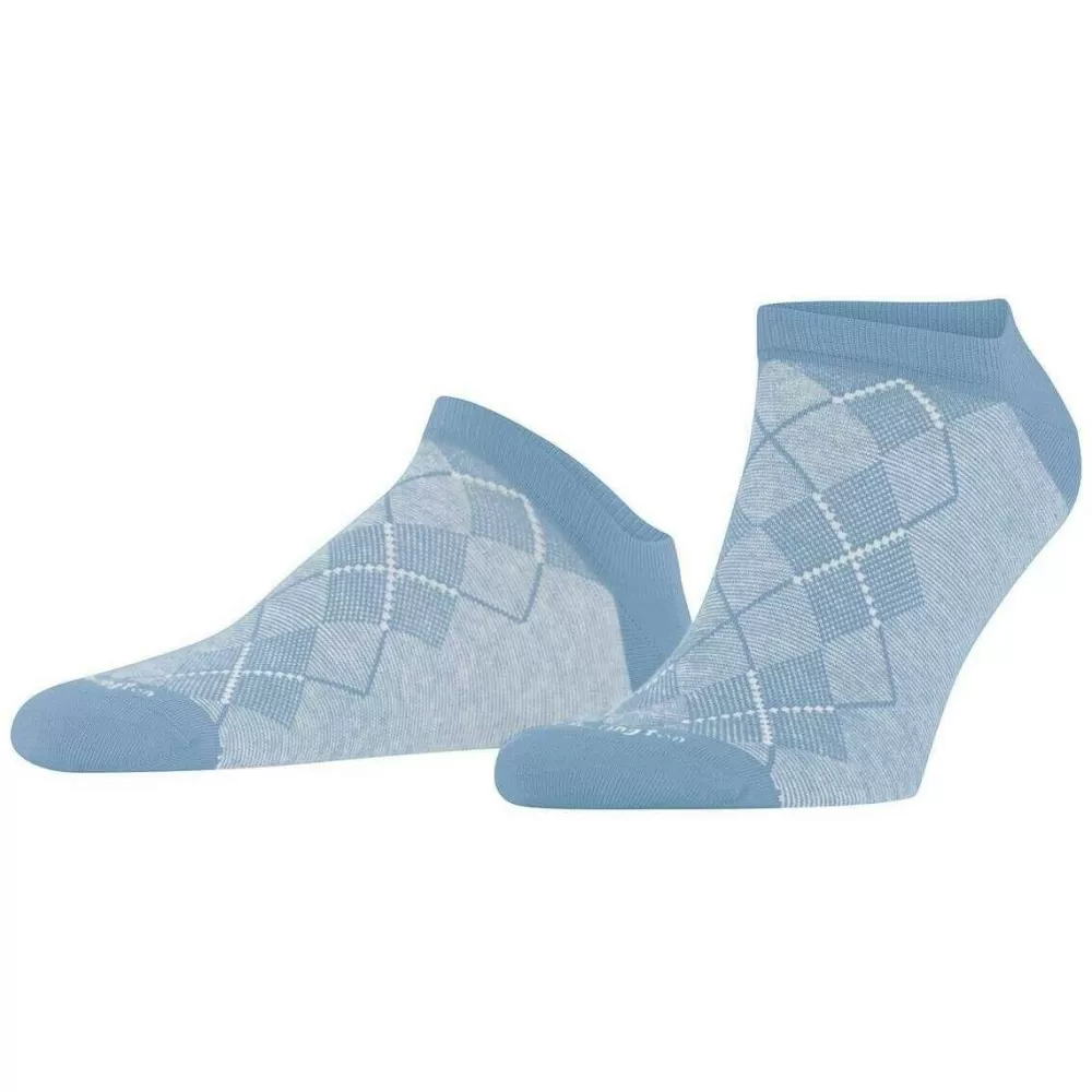 Burlington Men's Socks^Blue Carrington Sneaker Socks