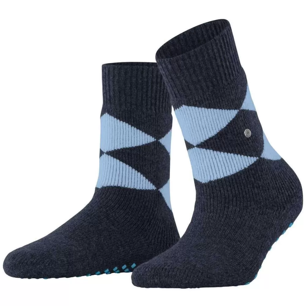 Burlington Women's Socks^Blue Cosy Argyle Socks