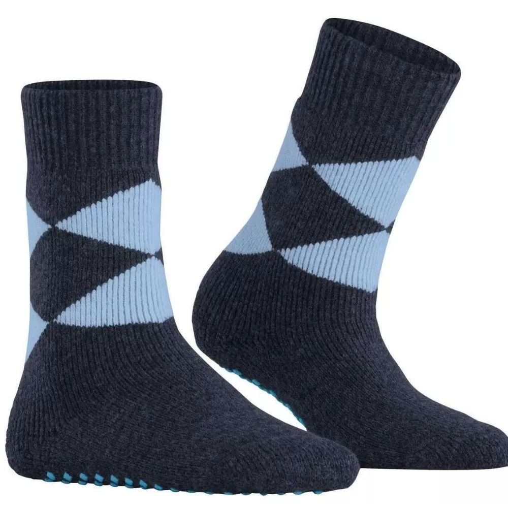 Burlington Women's Socks^Blue Cosy Argyle Socks