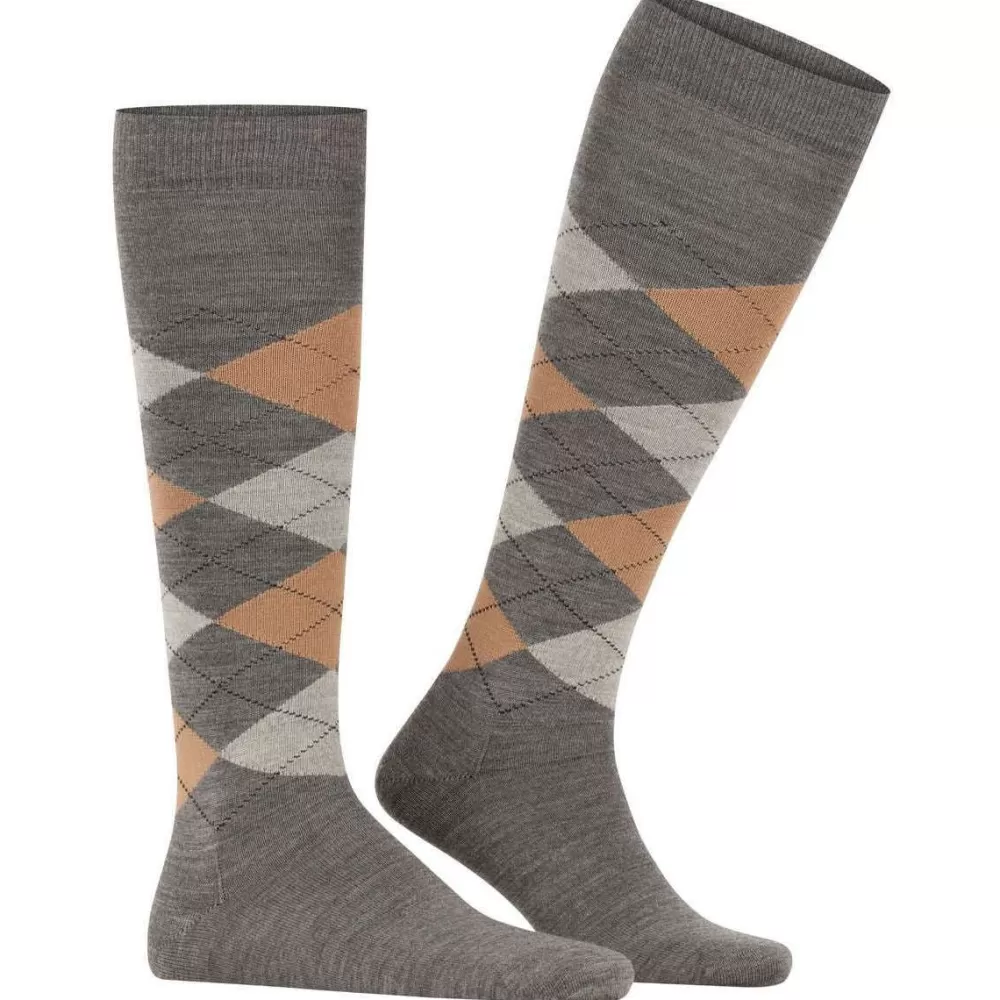 Burlington Men's Socks^Blue Edinburgh Knee High Socks
