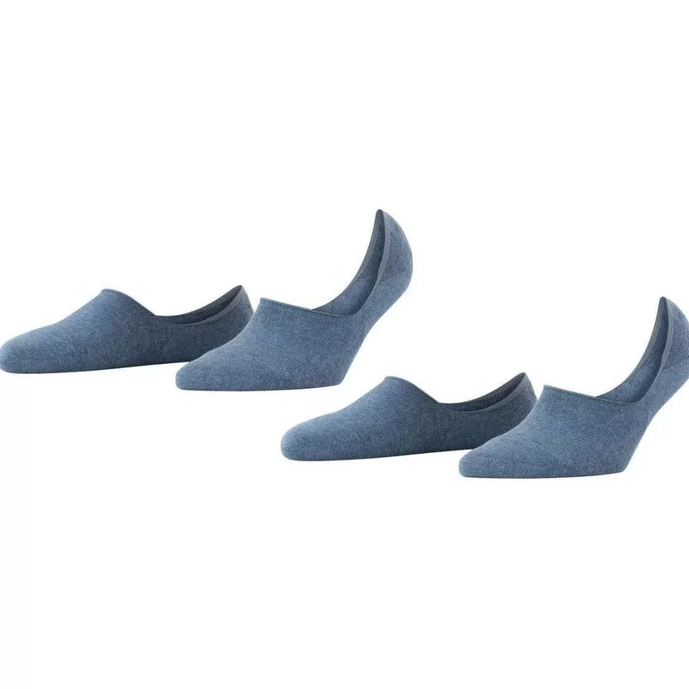 Burlington Women's Socks^Blue Everyday Invisible 2 Pack Socks
