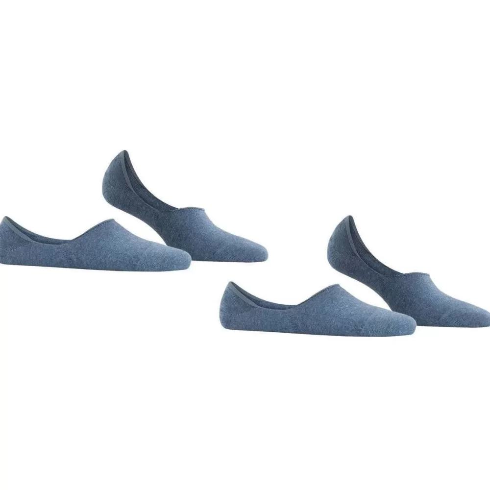 Burlington Women's Socks^Blue Everyday Invisible 2 Pack Socks