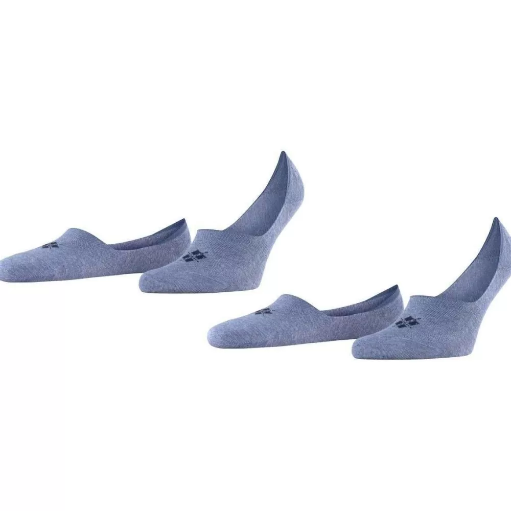 Burlington Men's Socks^Blue Everyday 2-Pack No Show Socks