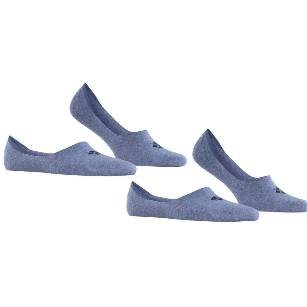 Burlington Men's Socks^Blue Everyday 2-Pack No Show Socks