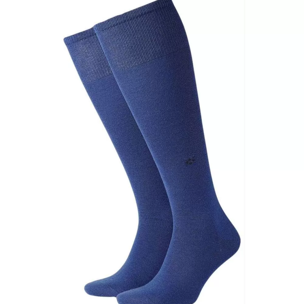 Burlington Men's Socks^Blue Leeds Knee High Socks