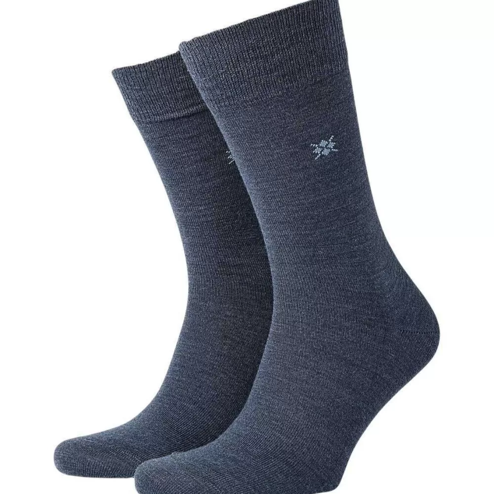Burlington Men's Socks^Blue Leeds Socks