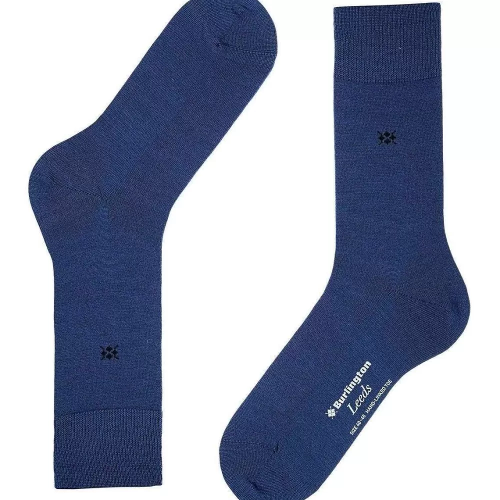 Burlington Men's Socks^Blue Leeds Socks