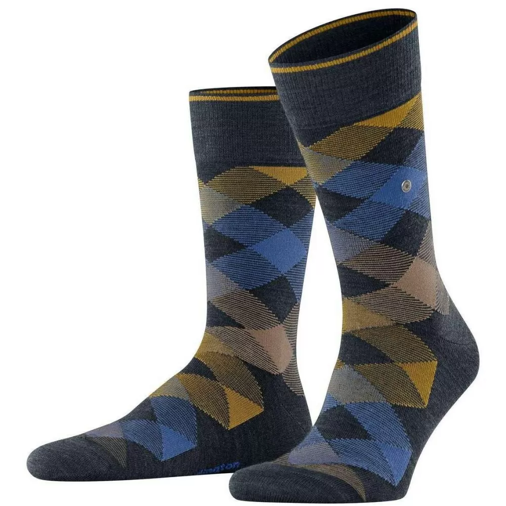 Burlington Men's Socks^Blue Newcastle Melange Socks
