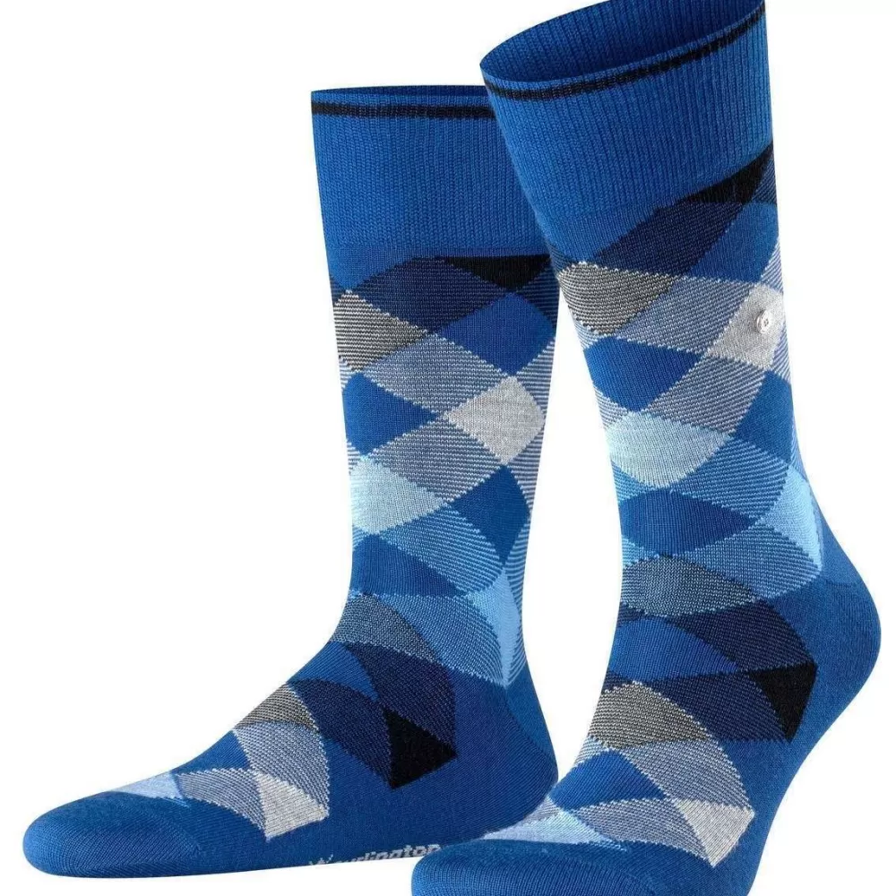 Burlington Men's Socks^Blue Newcastle Socks