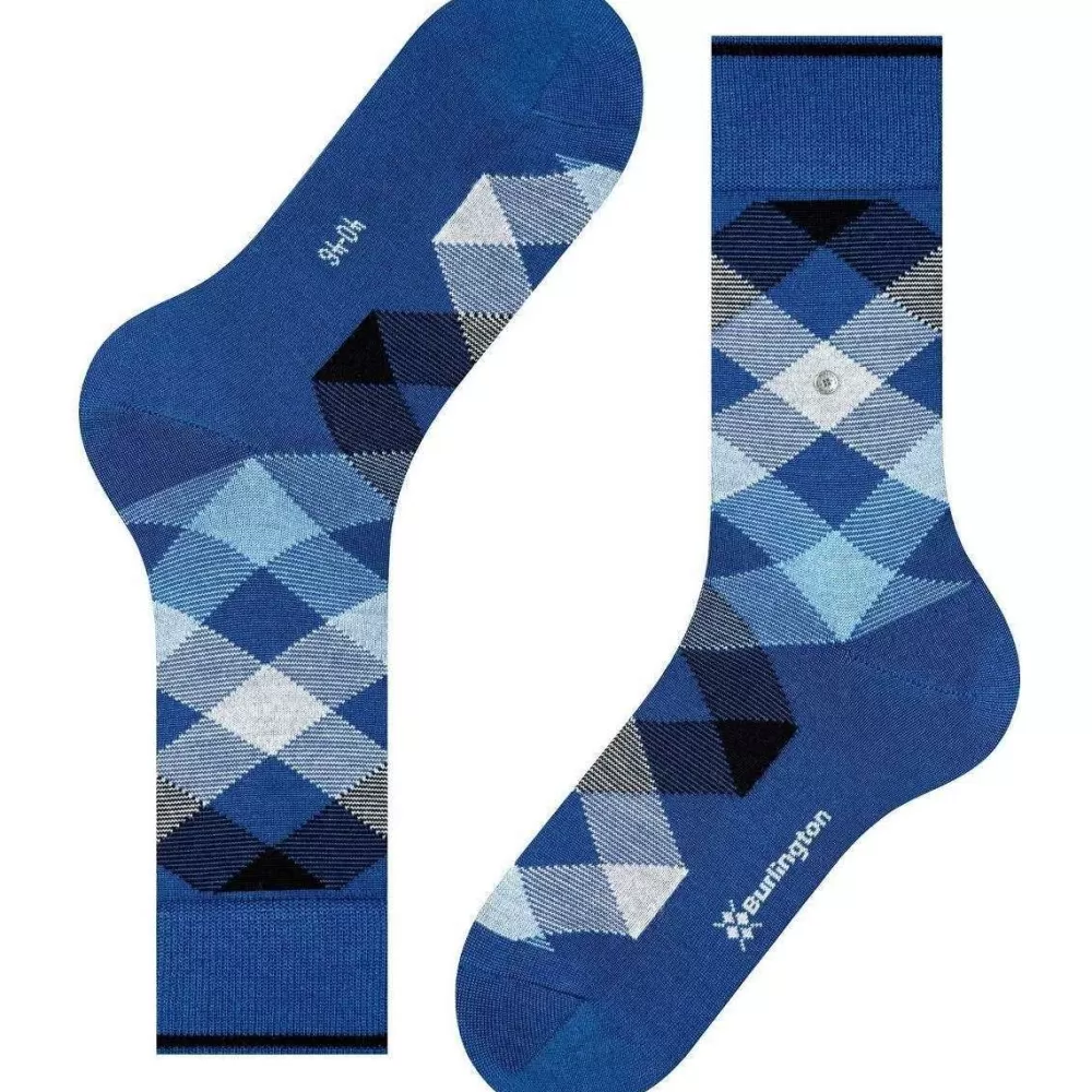 Burlington Men's Socks^Blue Newcastle Socks