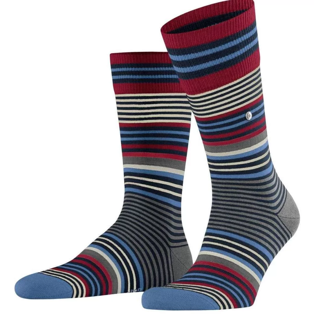 Burlington Men's Socks^Blue Stripe Socks