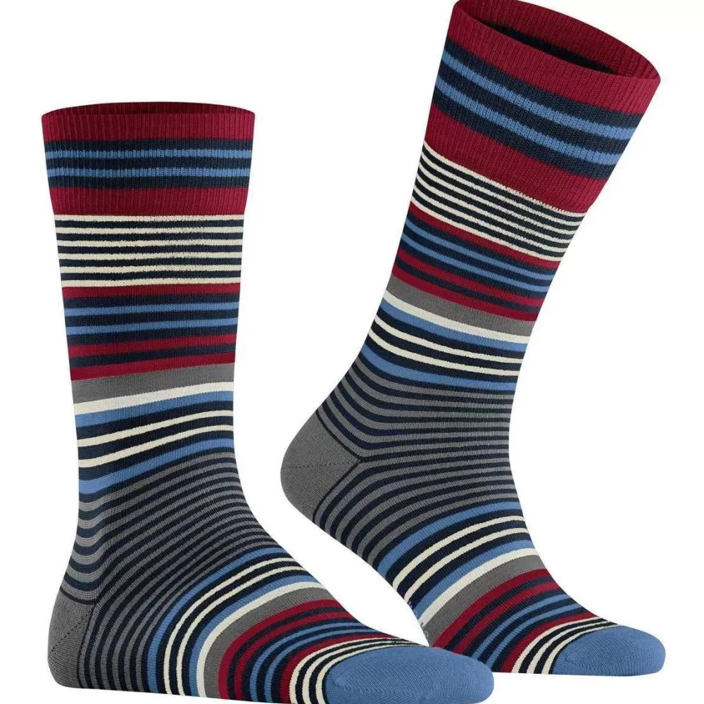 Burlington Men's Socks^Blue Stripe Socks