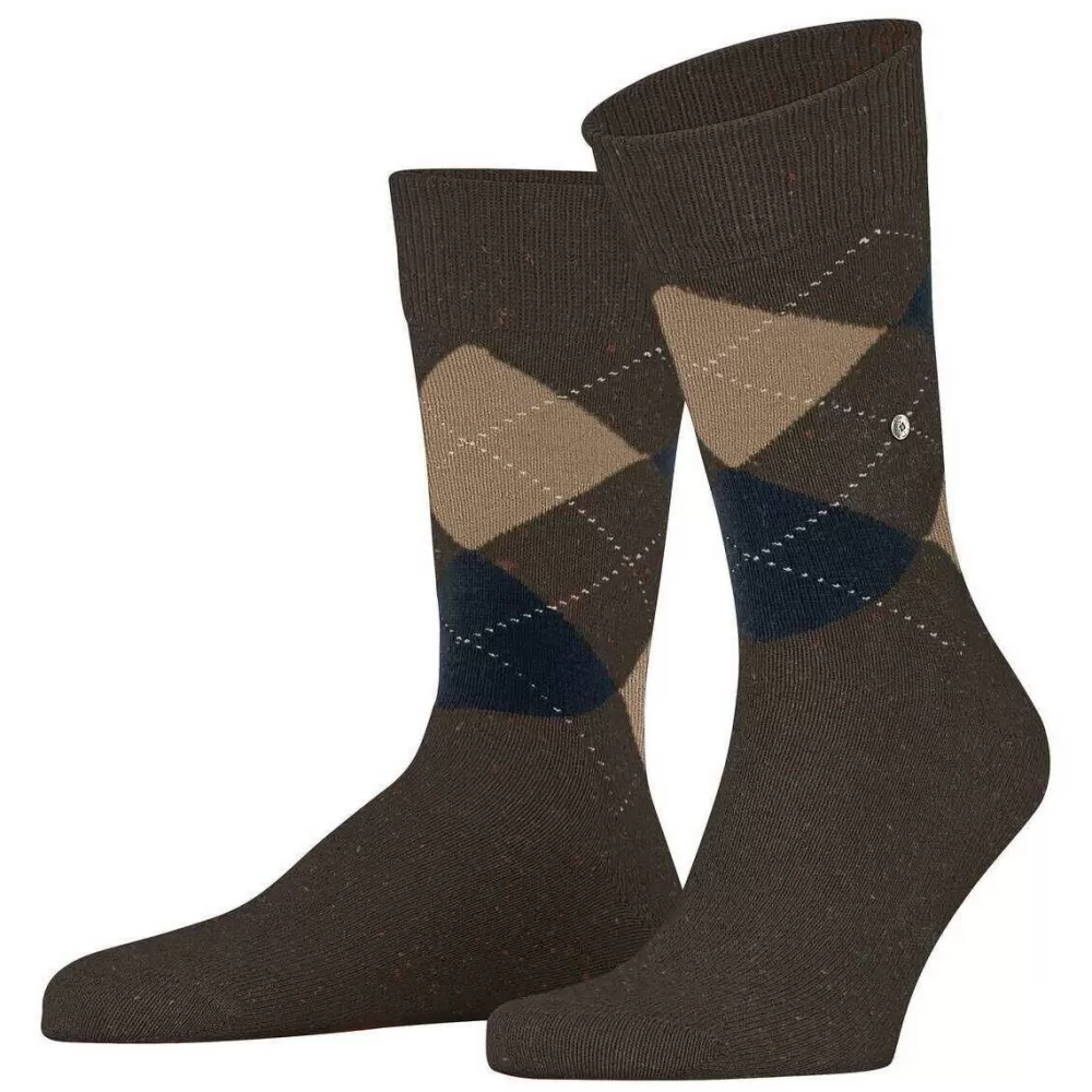 Burlington Men's Socks^Brown Dundee Socks