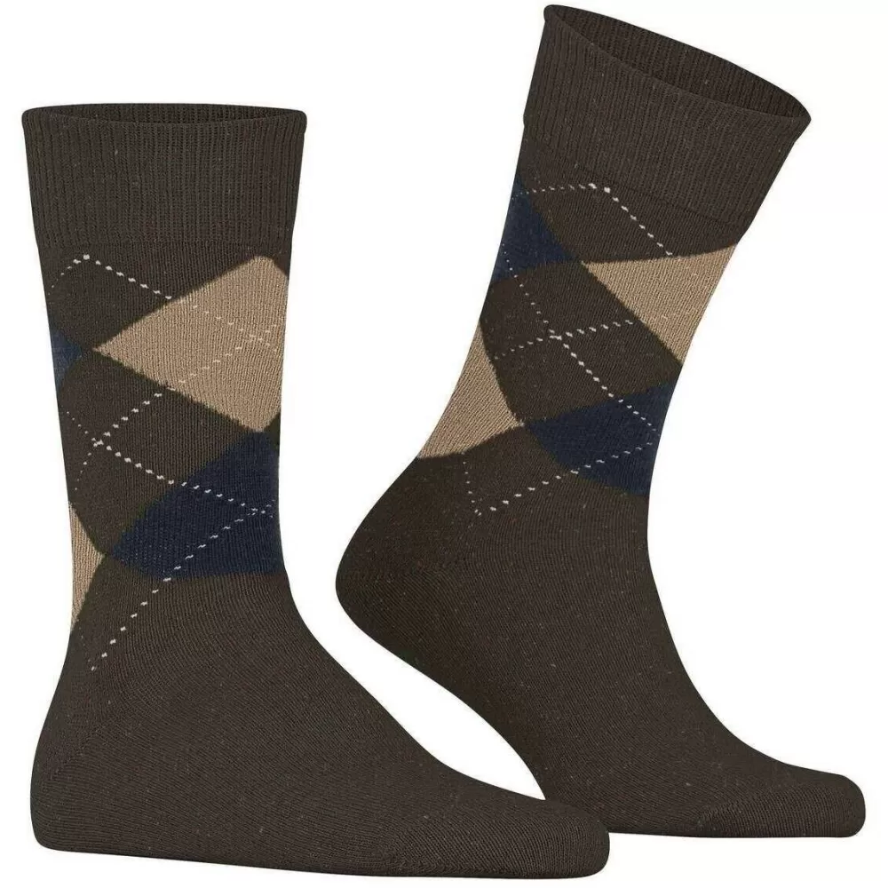 Burlington Men's Socks^Brown Dundee Socks