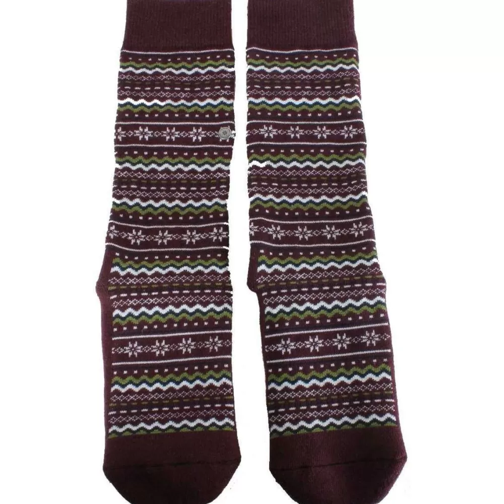 Burlington Women's Socks^Burgundy Holiday Homepad Socks