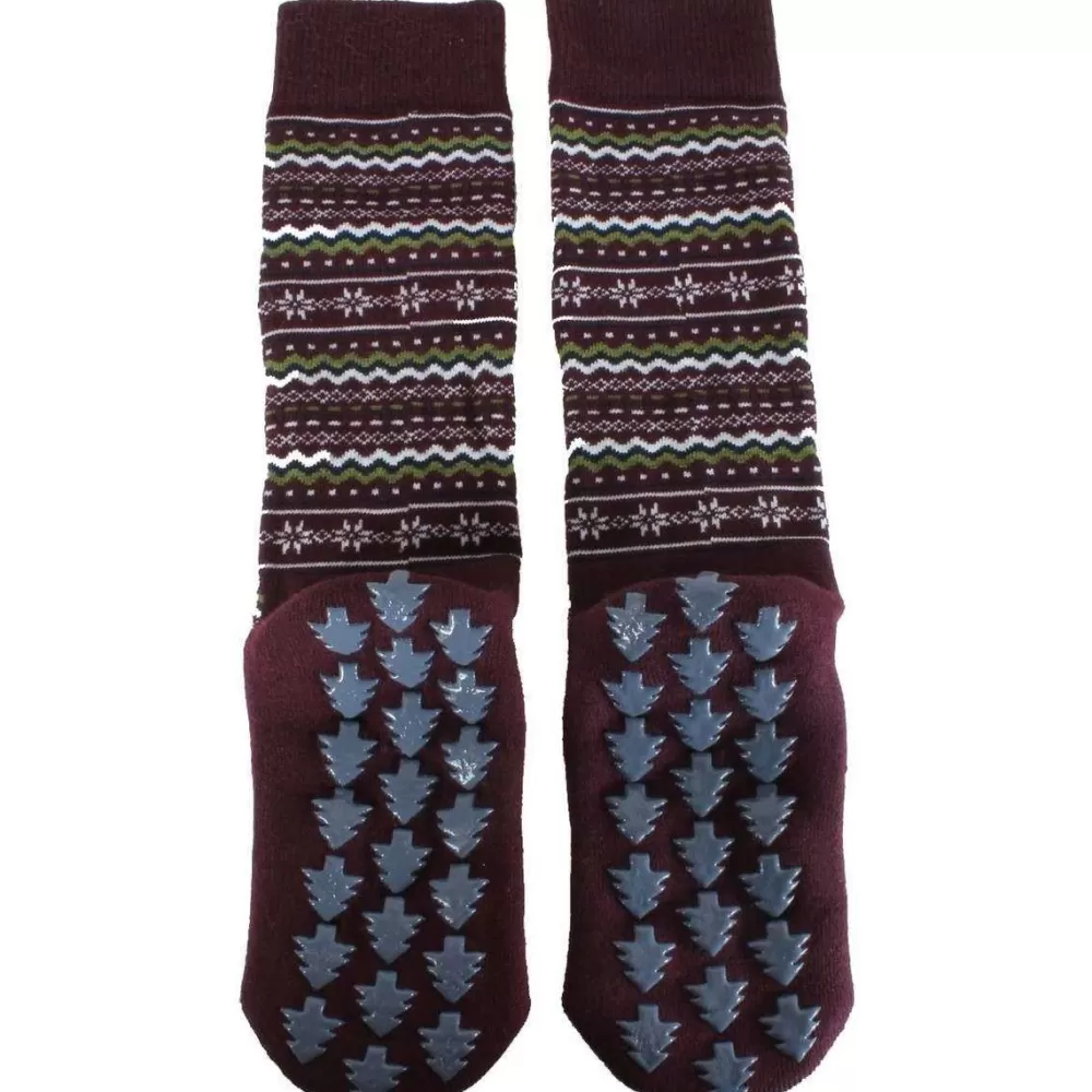 Burlington Women's Socks^Burgundy Holiday Homepad Socks