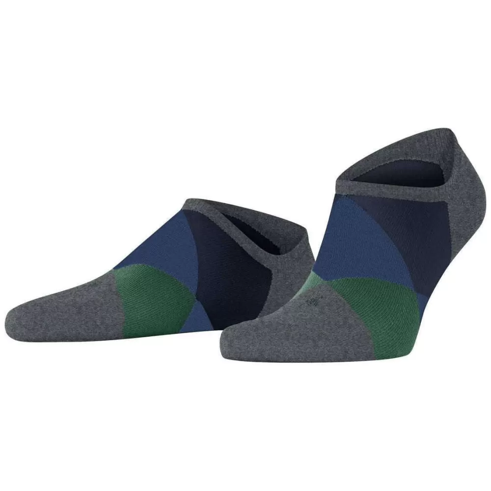 Burlington Men's Socks^Green Clyde Sneaker Socks