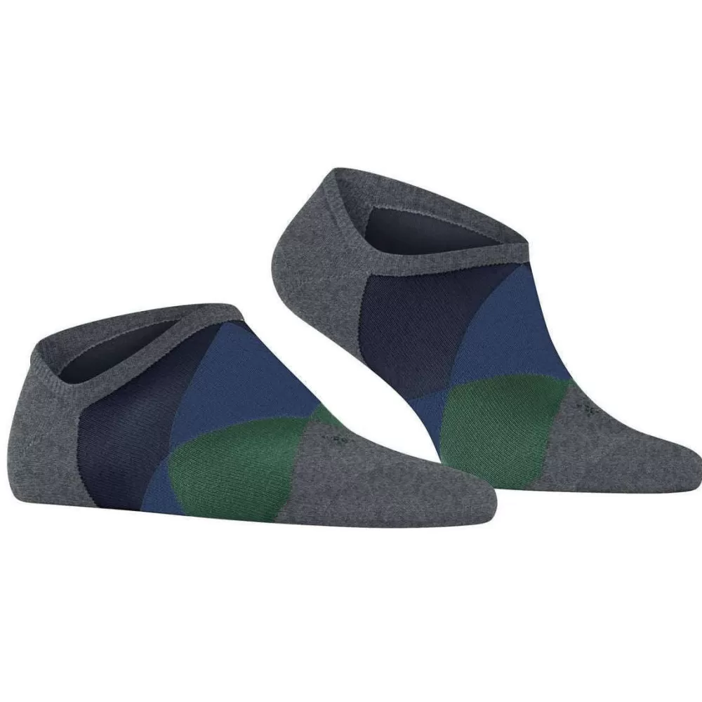Burlington Men's Socks^Green Clyde Sneaker Socks