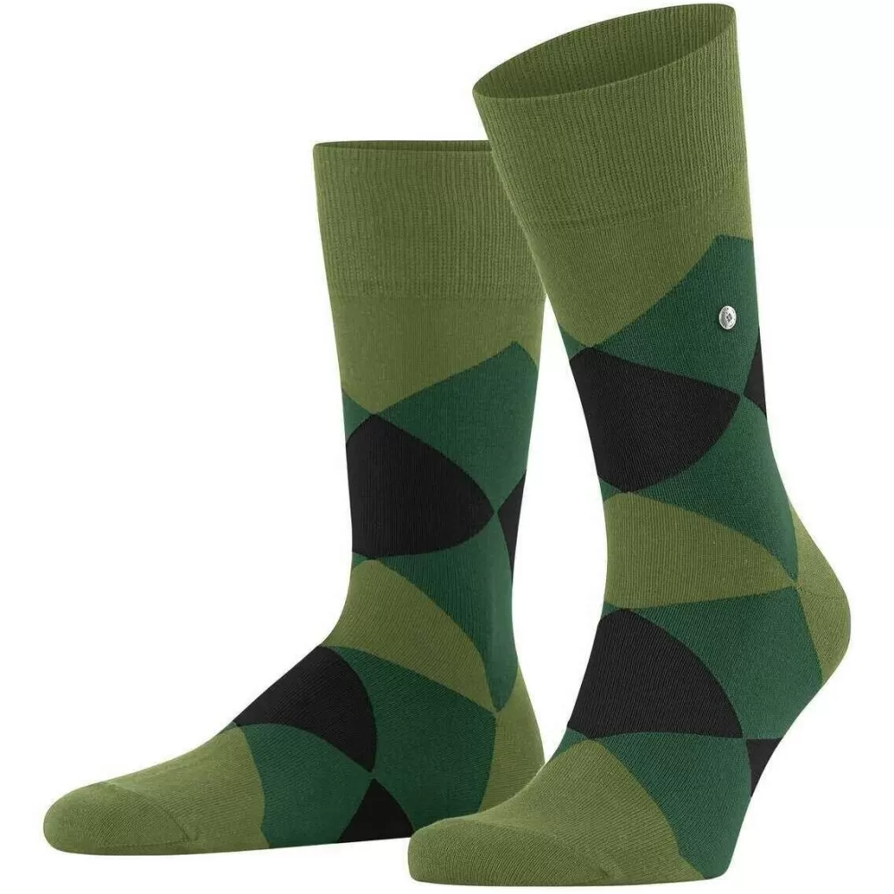 Burlington Men's Socks^Green Clyde Socks