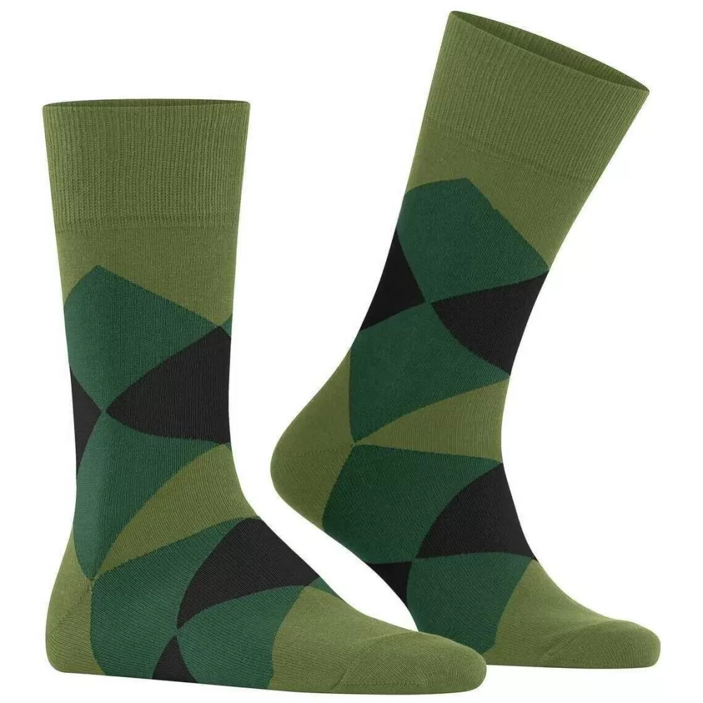 Burlington Men's Socks^Green Clyde Socks