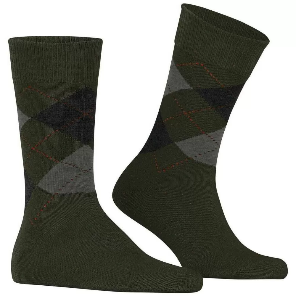 Burlington Men's Socks^Green Dundee Socks