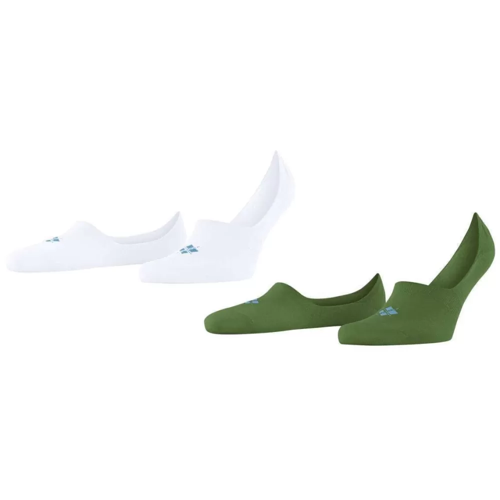 Burlington Men's Socks^Green Everyday 2 Pack No Show Socks