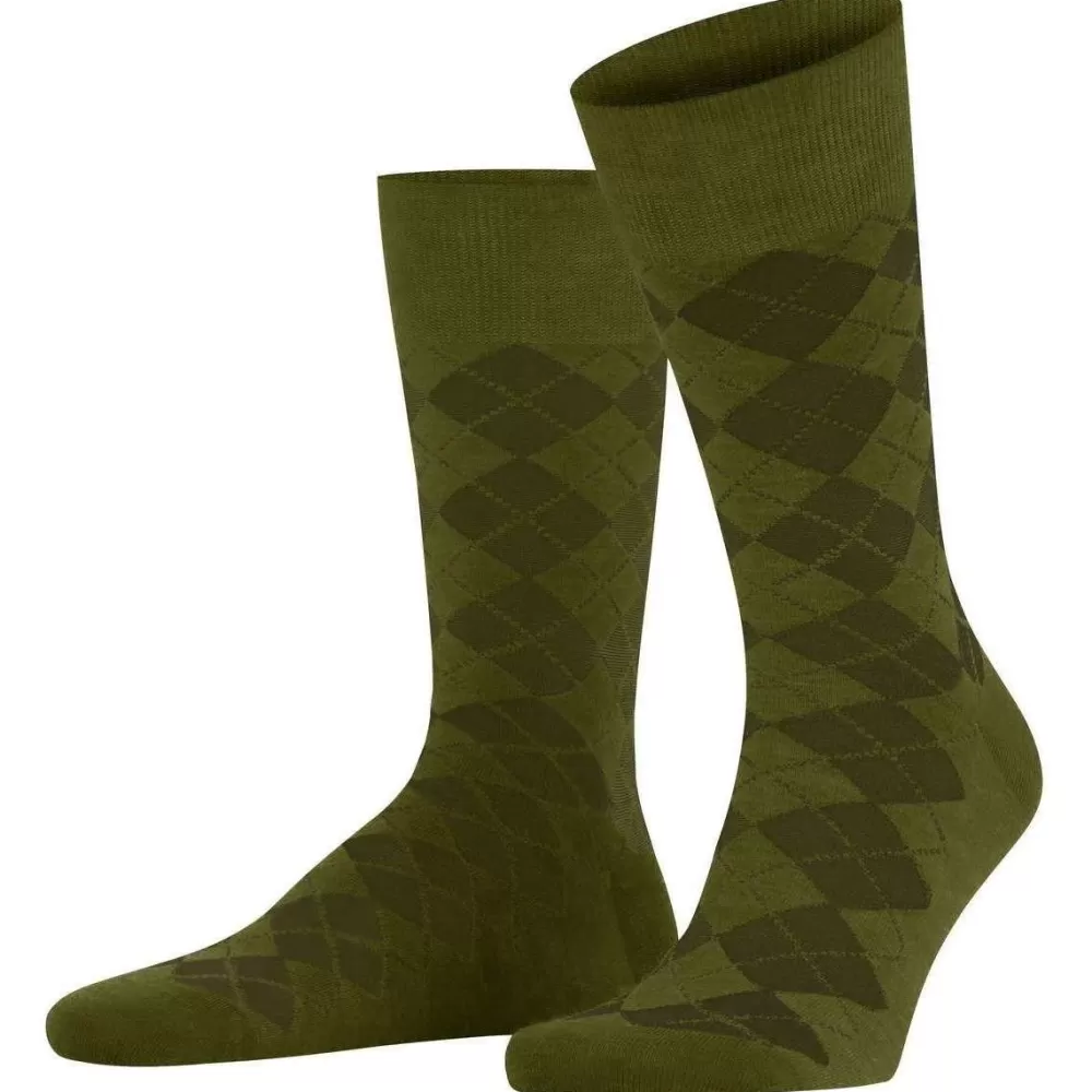 Burlington Men's Socks^Green Leyton Socks