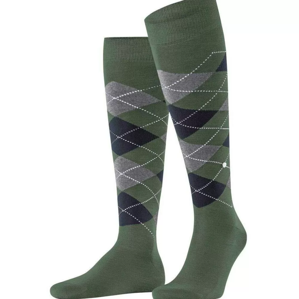 Burlington Men's Socks^Green Manchester Knee High Socks