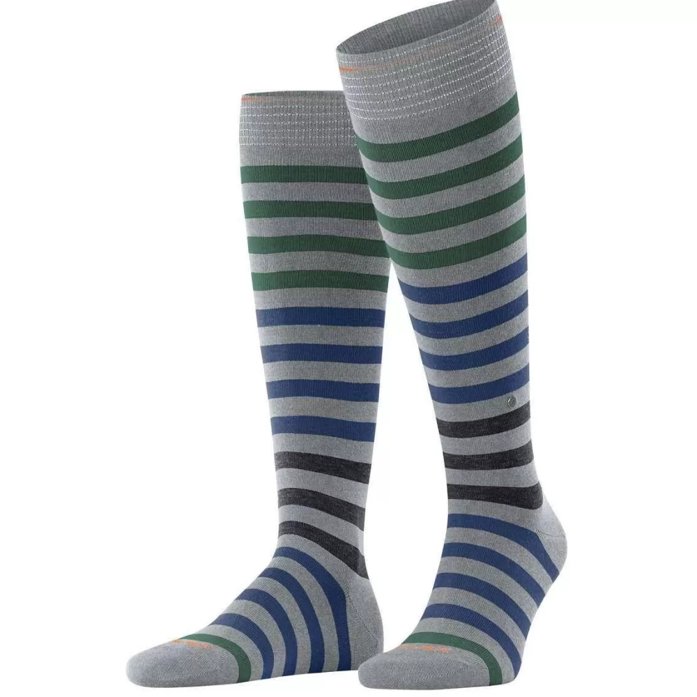 Burlington Men's Socks^Grey Blackpool Knee High Socks