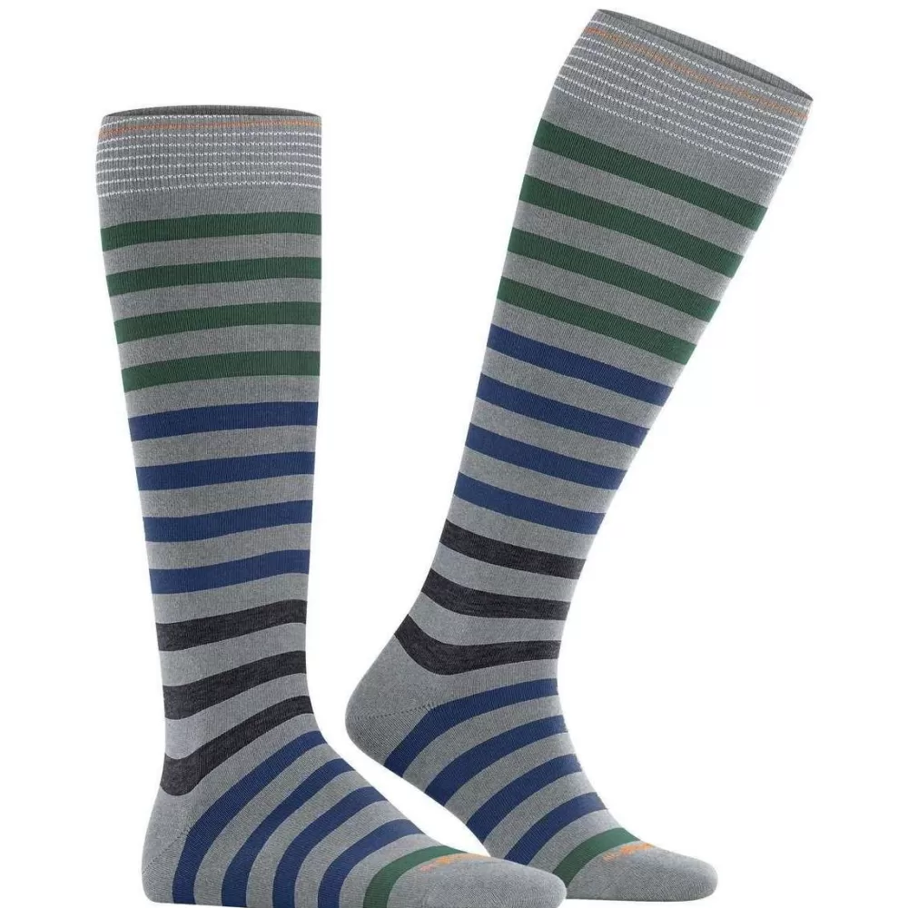 Burlington Men's Socks^Grey Blackpool Knee High Socks