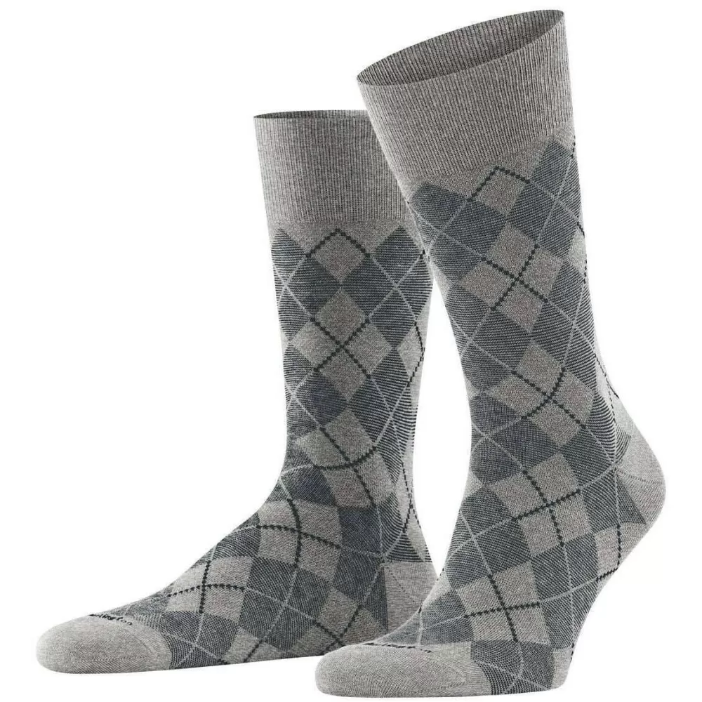 Burlington Men's Socks^Grey Carrington Socks