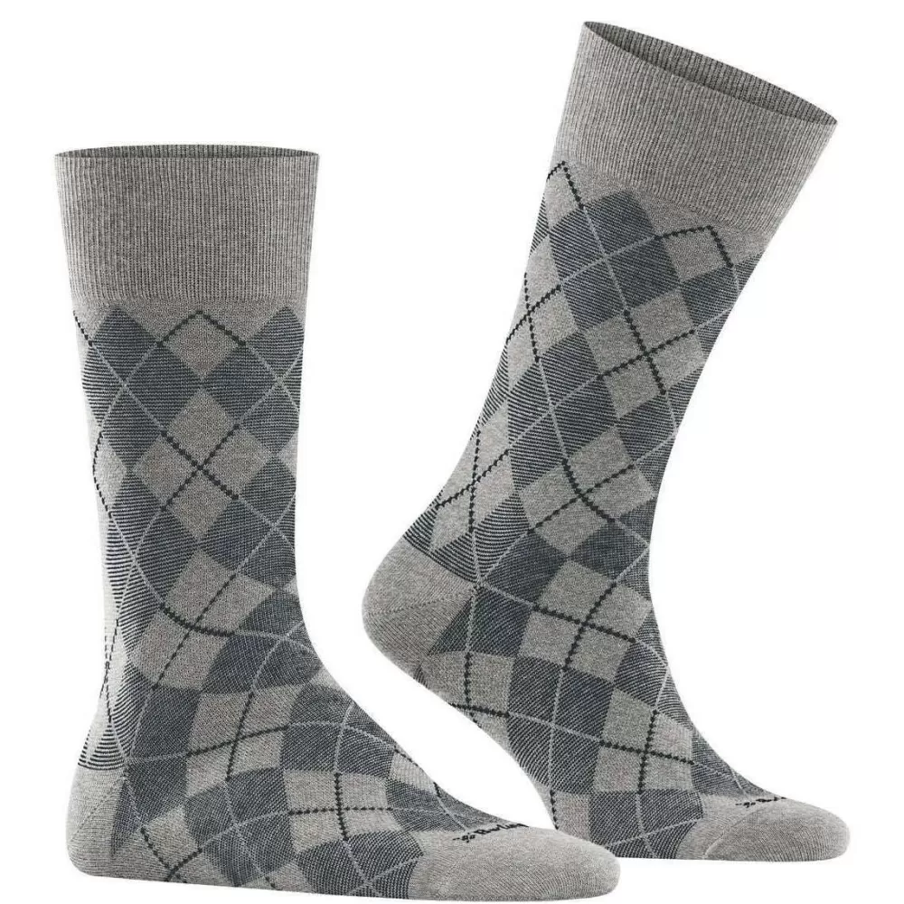 Burlington Men's Socks^Grey Carrington Socks