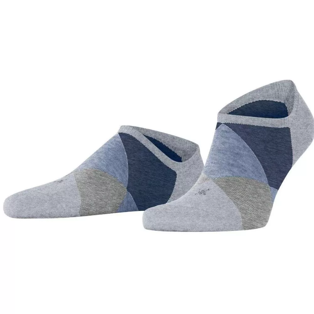Burlington Men's Socks^Grey Clyde Sneaker Socks