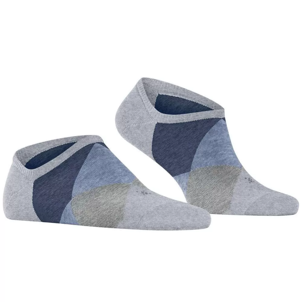 Burlington Men's Socks^Grey Clyde Sneaker Socks