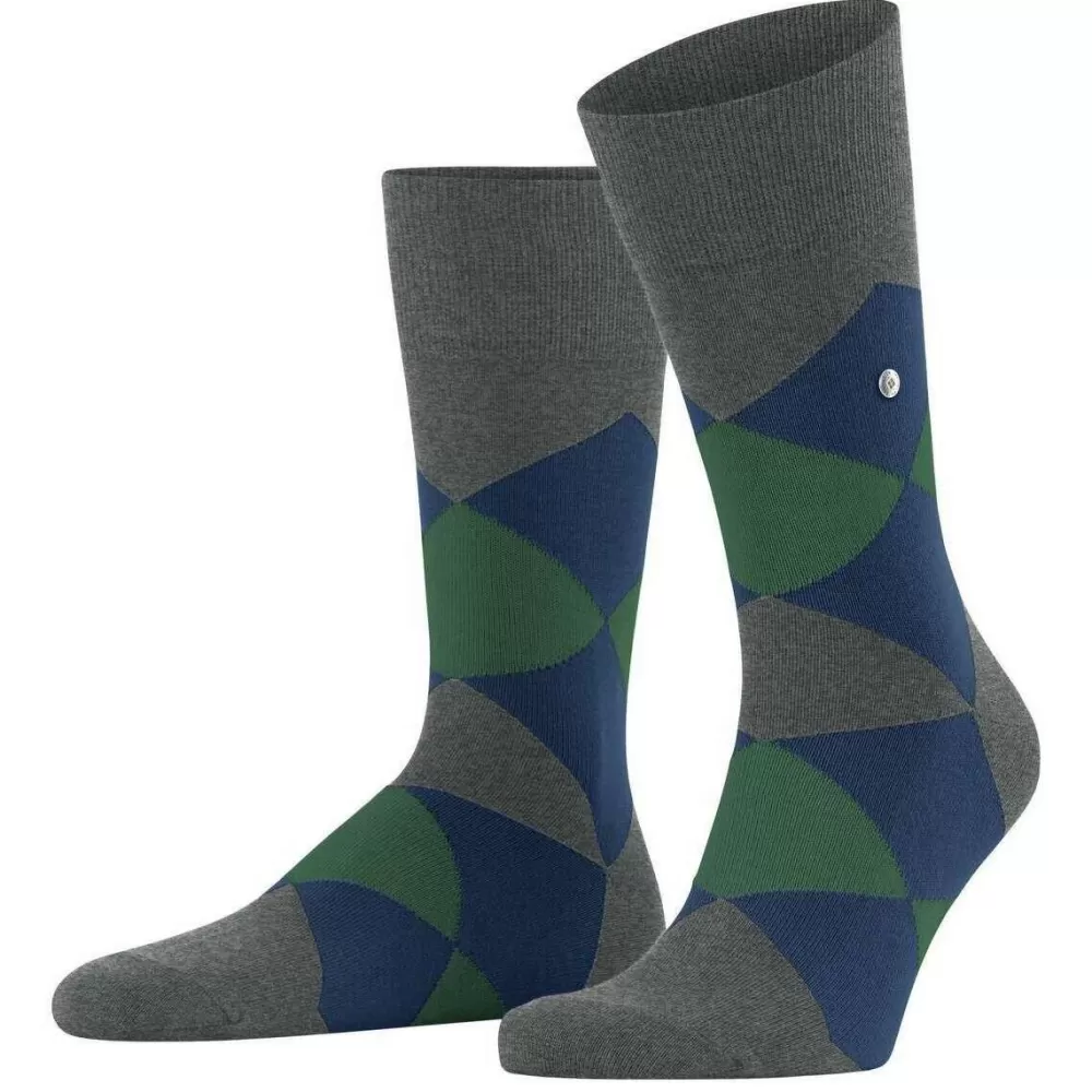 Burlington Men's Socks^Grey Clyde Socks