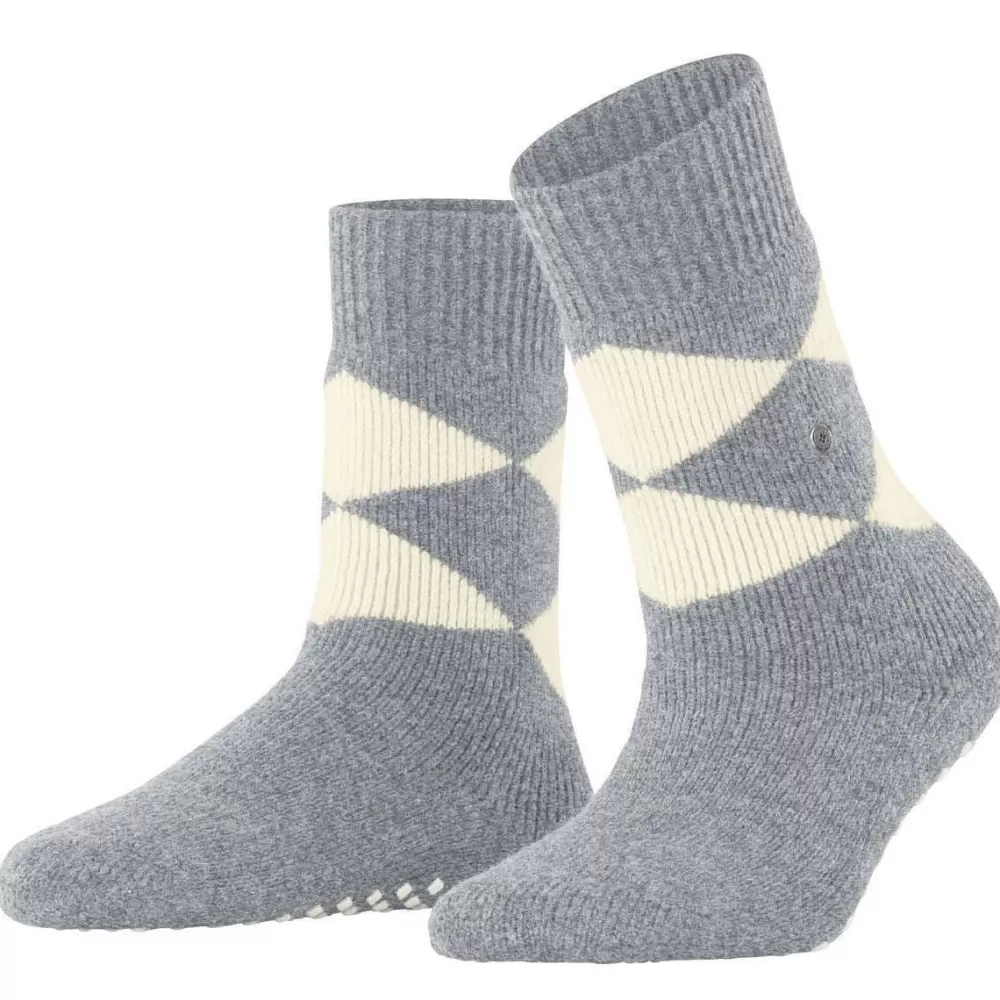 Burlington Women's Socks^Grey Cosy Argyle Socks