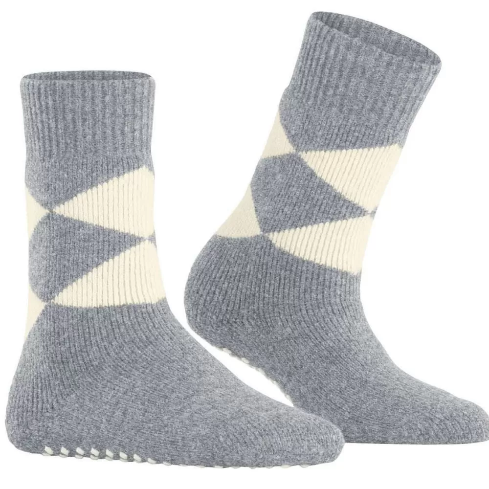 Burlington Women's Socks^Grey Cosy Argyle Socks