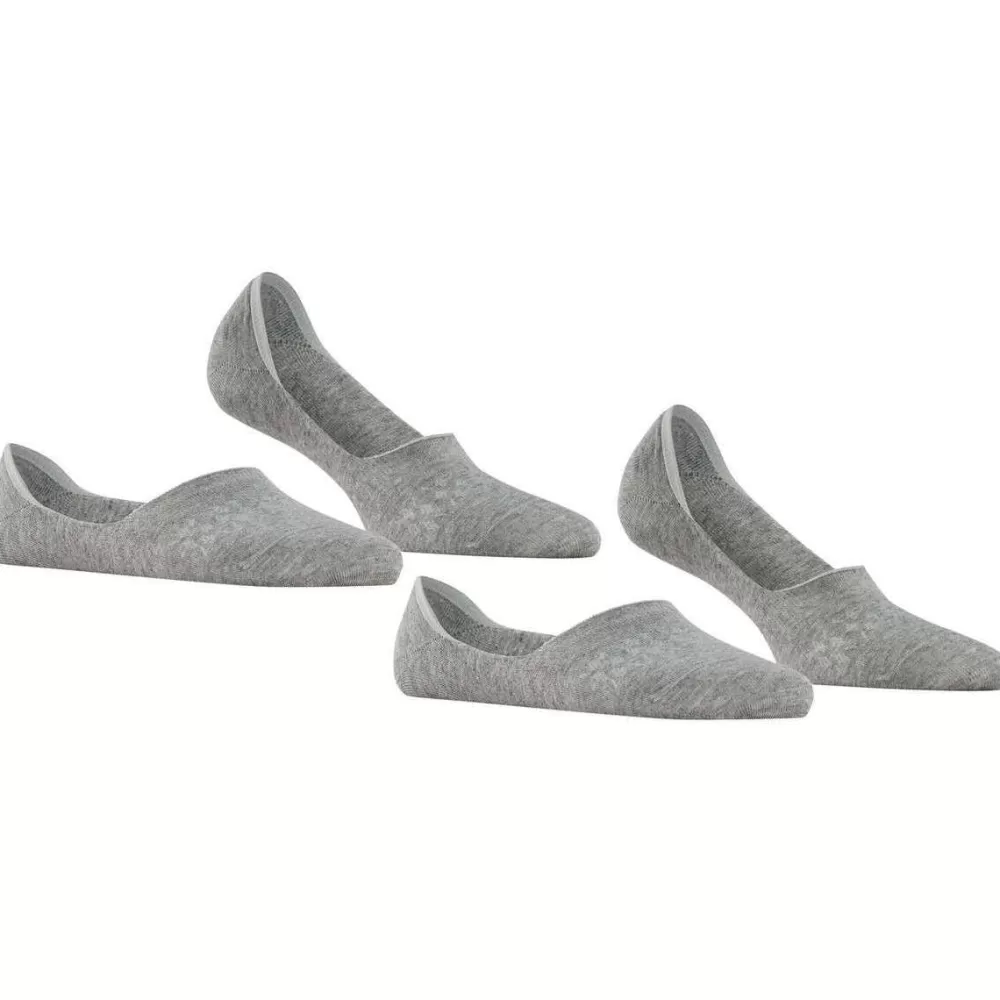 Burlington Women's Socks^Grey Everyday Invisible 2 Pack Socks