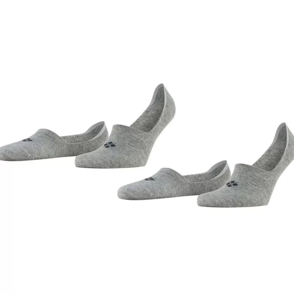 Burlington Men's Socks^Grey Everyday 2-Pack No Show Socks