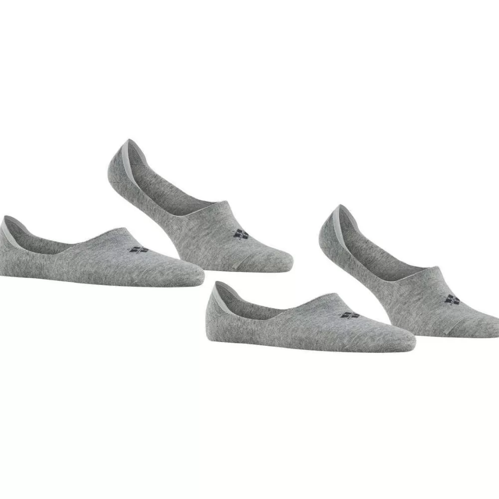 Burlington Men's Socks^Grey Everyday 2-Pack No Show Socks
