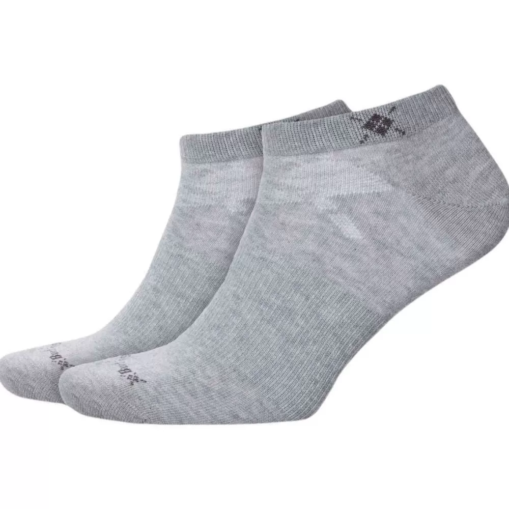 Burlington Men's Socks^Grey Everyday 2-Pack Sneaker Socks