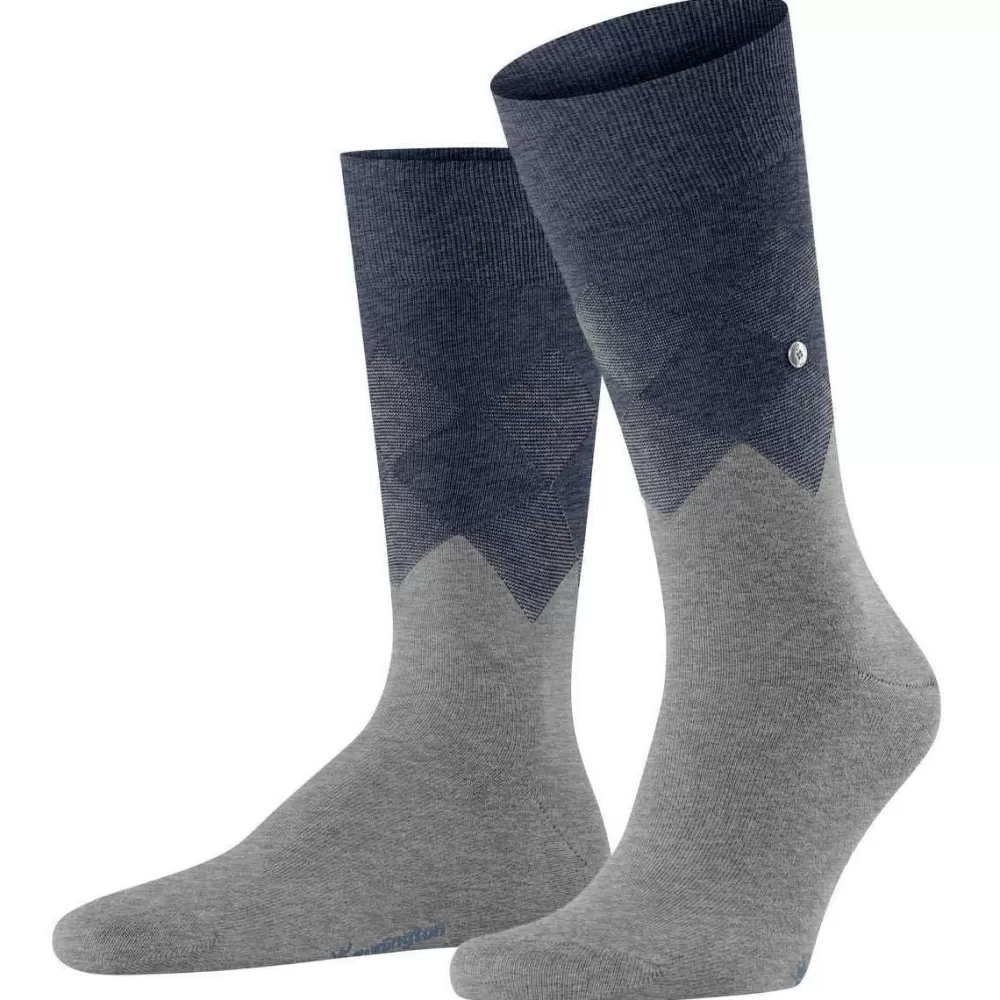 Burlington Men's Socks^Grey Hampstead Socks